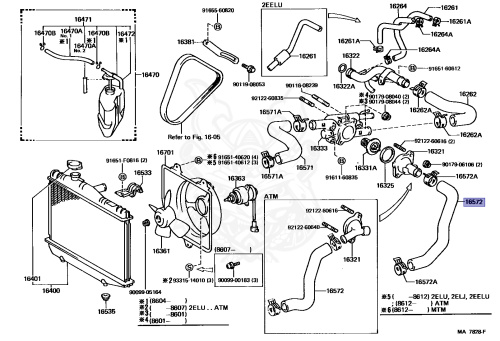 16572-10010 - Toyota - Hose, Radiator, Outlet - Nengun Performance