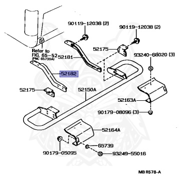 52182-89117 - Toyota - Arm, Rear Bumper, Lh - Nengun Performance