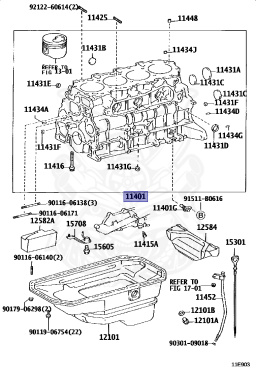 11401-69545 - Toyota - BLOCK SUB-ASSY, CYLINDER - Nengun Performance