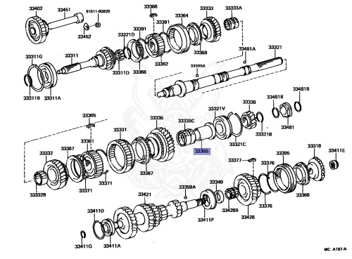 33355-35011 - Toyota - RACE, 1ST GEAR BEARING INNER - Nengun Performance