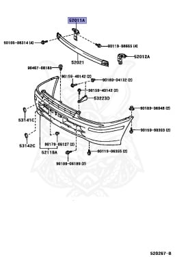 52011-10130 - Toyota - ARM SUB-ASSY, FRONT BUMPER, RH - Nengun Performance
