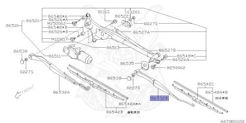 86532SA140 - Subaru - ARM ASSEMBLY-WINDSHIELD WIPER ASSISTOR - Nengun ...