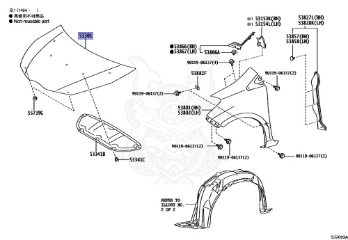 53301-52310 - Toyota - HOOD SUB-ASSY - Nengun Performance