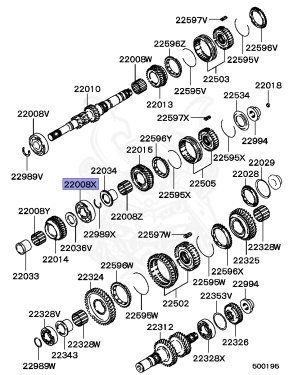 MD718030 - Mitsubishi - BEARING,M/T INPUT SHAFT - Nengun Performance