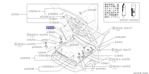65470-71L00 - Nissan - Stay Assembly, Hood - Nengun Performance