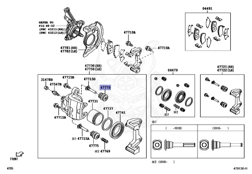 47775-97401 - Toyota - Boot, Bush Dust(for Front Disc Brake) - Nengun ...