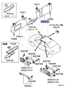 Ar6259 MR625939 - Mitsubishi - SUNVISOR,RH - Nengun Performance