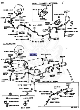 44704-36070 - Toyota - VACUUM RESERVOIR SUB-ASSY - Nengun Performance