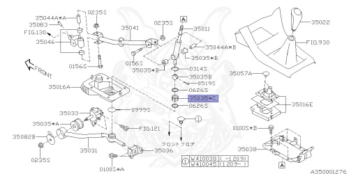 35035KA010 - Subaru - BUSHING-STAY COMPLETE LEVER - Nengun Performance