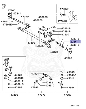 M39353 MR353193 - Mitsubishi - TIE ROD END PIPE - Nengun Performance