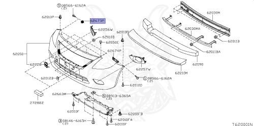 62224-3BG0A - Nissan - FRONT BUMPER SIDE BRACKET, RH - Nengun Performance