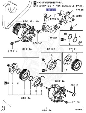 7813A214 - Mitsubishi - Bracket,a/c Compressor - Nengun Performance