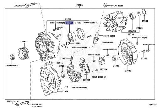 90099-10192 - Toyota - Bearing(for Alternator Drive End Frame