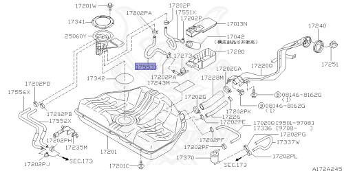 17553-50Y10 - Nissan - FUEL HOSE - Nengun Performance