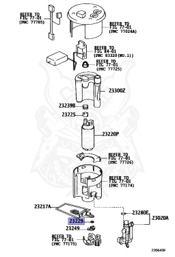 23229-16010 - Toyota - Clip (for Fuel Pump Filter) - Nengun