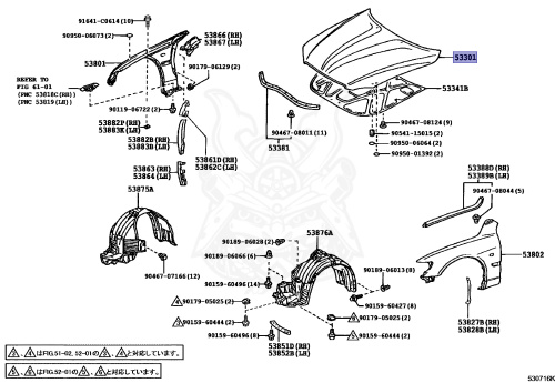 53301-53010 - Toyota - HOOD SUB-ASSY - Nengun Performance