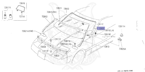 **「MU」** 72825-01P00 - Nissan - FASTENER - Nengun Performance
