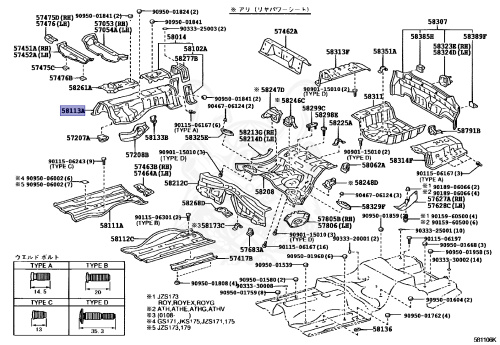 58113-30131 - Toyota - FRONT FLOOR CENTER PANEL - Nengun Performance