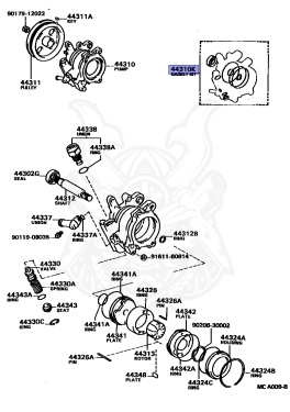 その他 M 04446-12020 - Toyota - POWER STEERING PUMP GASKET KIT - Nengun
