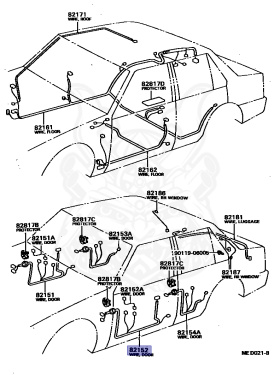 82152-12100 - Toyota - FRONT DOOR WIRE, LH - Nengun Performance