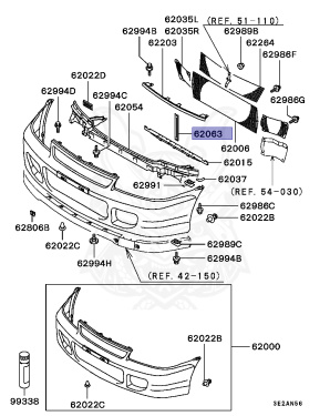 MR236038 - Mitsubishi - FR BUMPER STAY - Nengun Performance