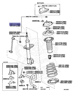 48510-80115 - Toyota - FRONT SHOCK ABSORBER ASSY, RH - Nengun Performance