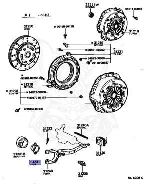 31231-30060 - Toyota - CLUTCH RELEASE BEARING HUB - Nengun Performance