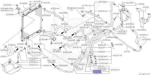 21636-VC200 - Nissan - Hose, Oil Cooler Auto Transmission - Nengun ...