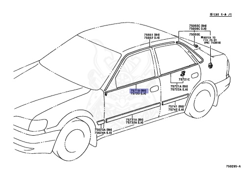 75710-12620 - Toyota - Moulding Assy, Front Door Belt, Rh - Nengun ...