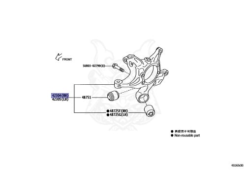 SU003-00783 - Toyota - Rear Axle Carrier Sub-assy, Rh - Nengun Performance