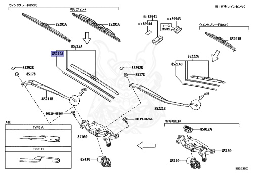 85214-62010 - Toyota - Wiper Rubber, Rh - Nengun Performance