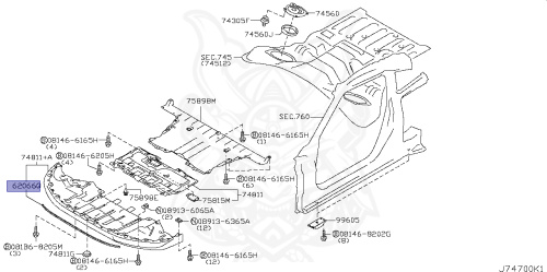 62066-JF00A - Nissan - Front Bumper Guard - Nengun Performance