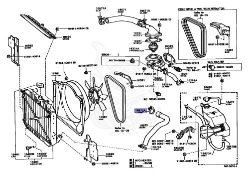 96111-10560 - Toyota - Hose Clamp Or Clip (for Radiator Outlet No