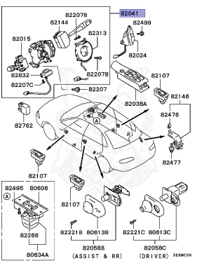 MB802343 - Mitsubishi - Switch, Steering Column - Nengun Performance