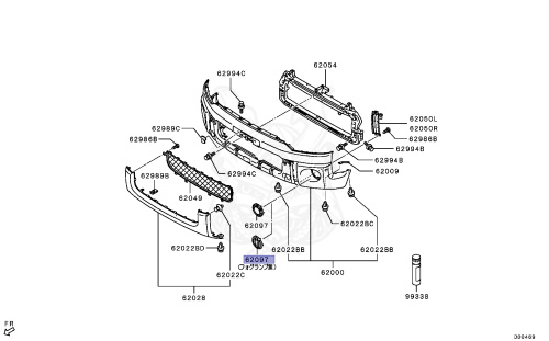 6400C934 - Mitsubishi - Front Bumper Lamp Hole Cover - Nengun Performance