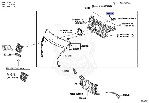 53178-30010 - Toyota - Radiator Grille Bracket, No.1 - Nengun Performance