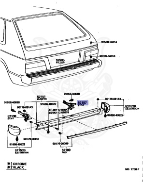 52015-10020 - Toyota - Stay Sub-assy, Rear Bumper, Rh - Nengun Performance