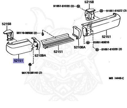 52151-60070 - Toyota - Rear Bumper Assy - Nengun Performance