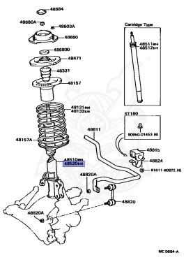 48520-20340 - Toyota - Front Shock Absorber Assy, LH - Nengun Performance