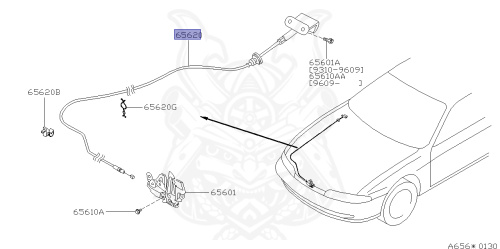 65620-65F15 - Nissan - Hood Lock Cable Assembly - Nengun Performance