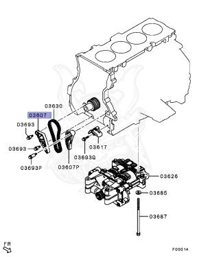 MN183902 - Mitsubishi - Balancer Timing Chain Guide - Nengun Performance