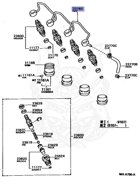 23761-64030 - Toyota - Nozzle Leakage Pipe Assy - Nengun Performance