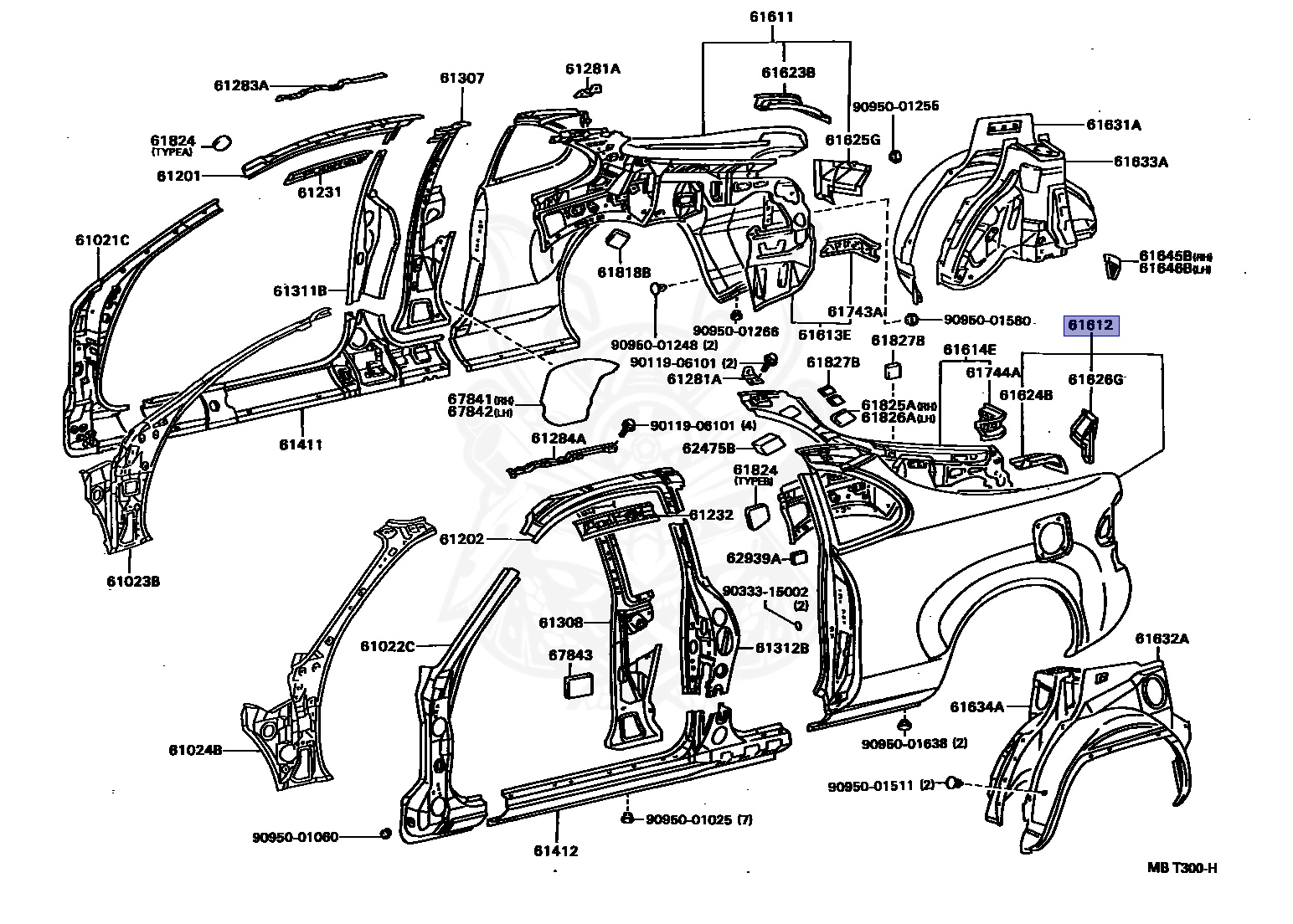 61602-2B870 - Toyota - Panel, Quarter, Lh - Nengun Performance