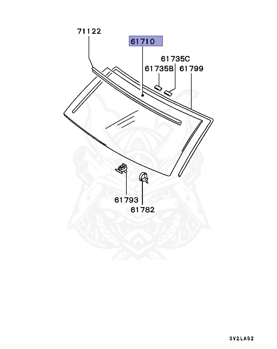 MB794054 - Mitsubishi - GLASS,WINDSHIELD - Nengun Performance