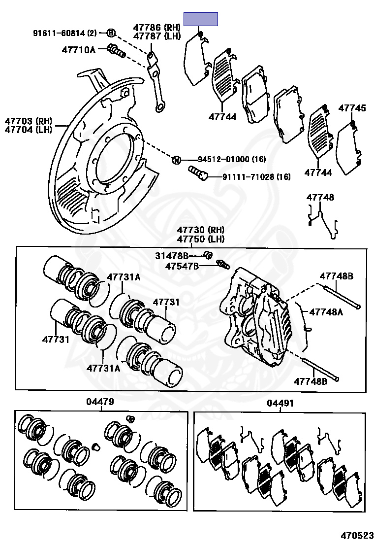 47745-35020 - Toyota - SHIM, ANTI-SQUEAL - Nengun Performance