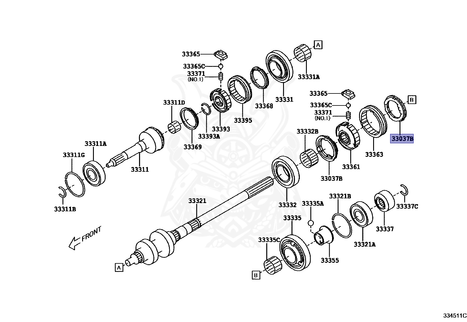 SU003-03886 - Toyota - Ring Set, Synchronizer, No.1 - Nengun