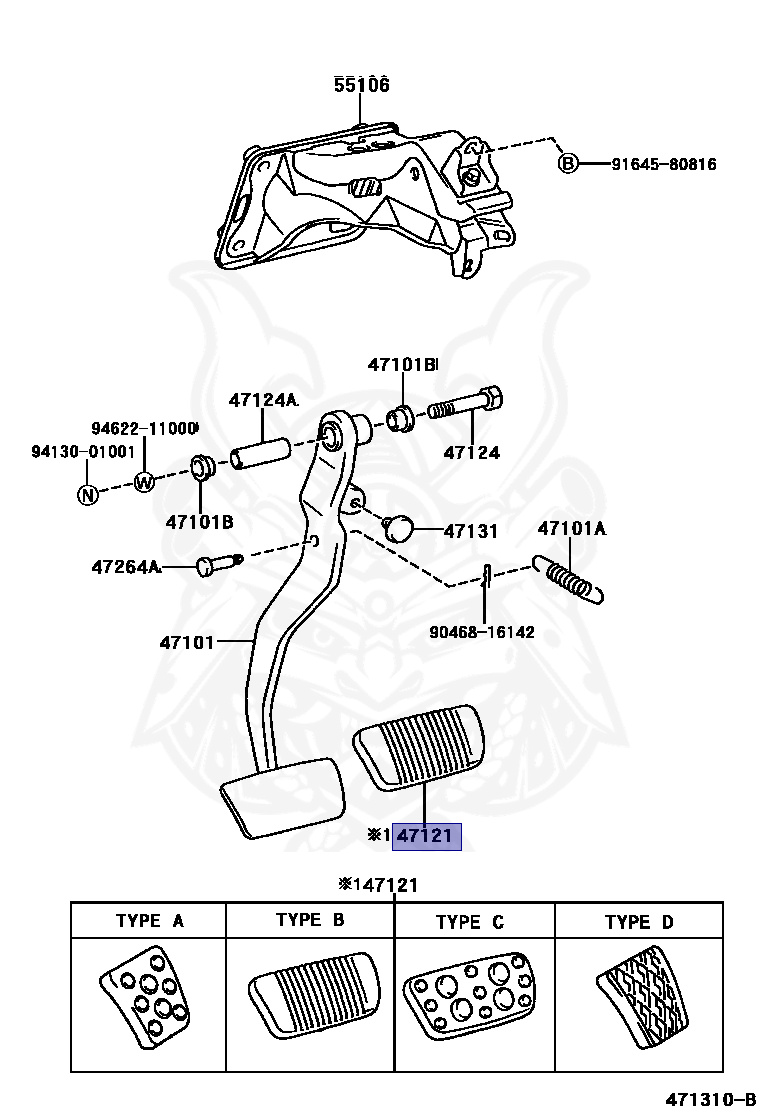 31321-12040 - Toyota - Pad, Brake Pedal - Nengun Performance