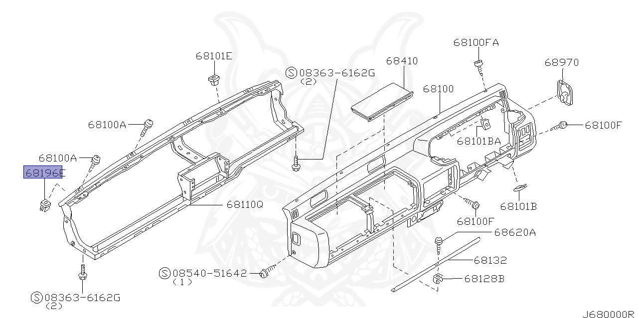 96706-P0105 - Nissan - Grommet, Screw - Nengun Performance