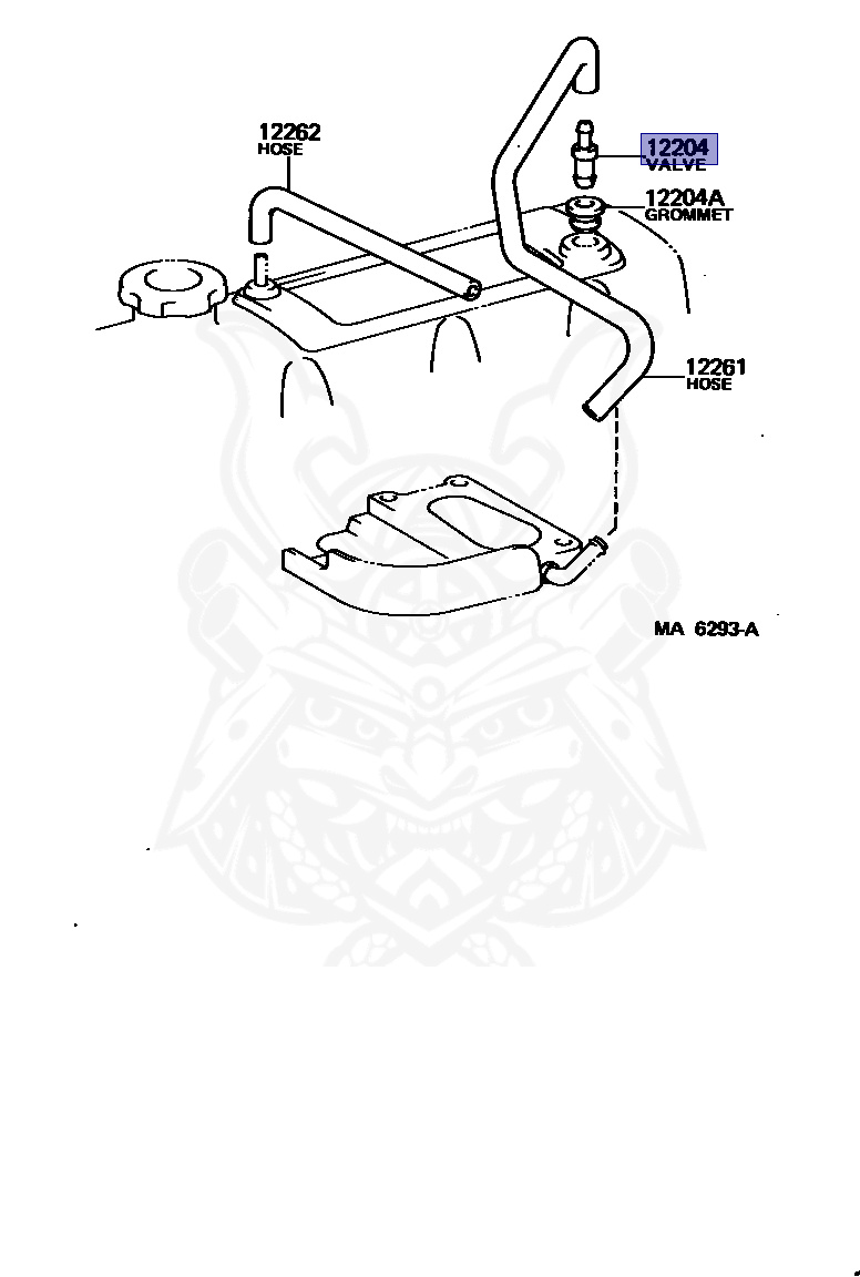 12204-71010 - Toyota - Valve Sub-assy, Ventilation - Nengun