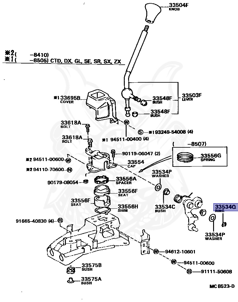 96160-00900 - Toyota - RING, E(FOR CLUTCH RELEASE FORK) - Nengun